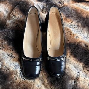 Gucci horsebit patent leather heels